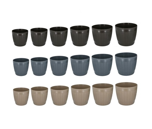 Round barrel planter 2pc - barrel,