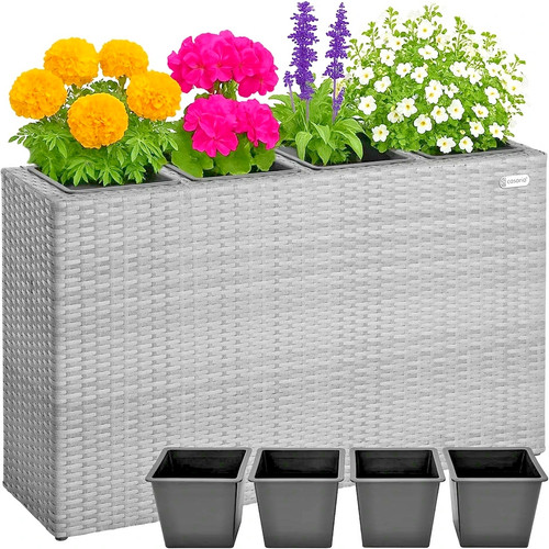 Large hand woven rattan flower - large,