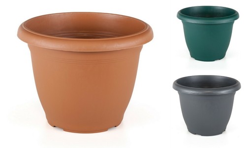 Round plastic plant pots - round,