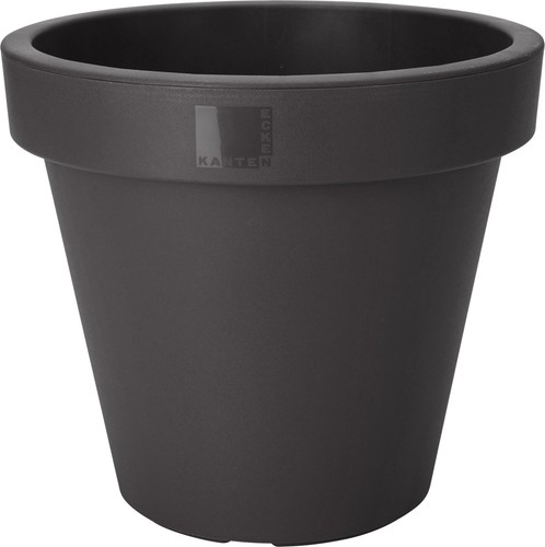 Black large plant pot - black,