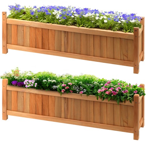 Wooden rectangular garden - 2x,