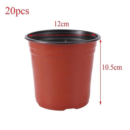 Black plastic plant pots 3 - black,