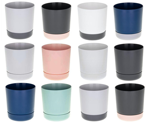 Plant pots with - saucers, indoor