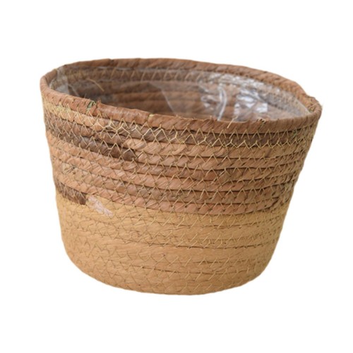 Woven planter basket - woven,