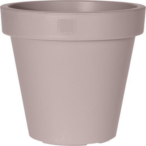 Taupe large plant pot round - pot,