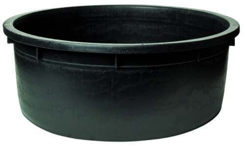 Large squat black plastic - large,