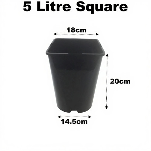 Litre square plant pots 18cm - square,