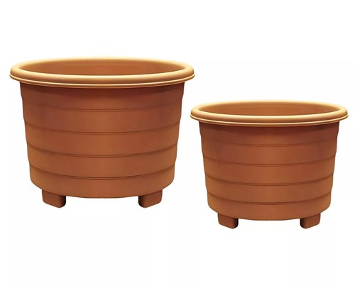 Round plastic flower - flower, pots