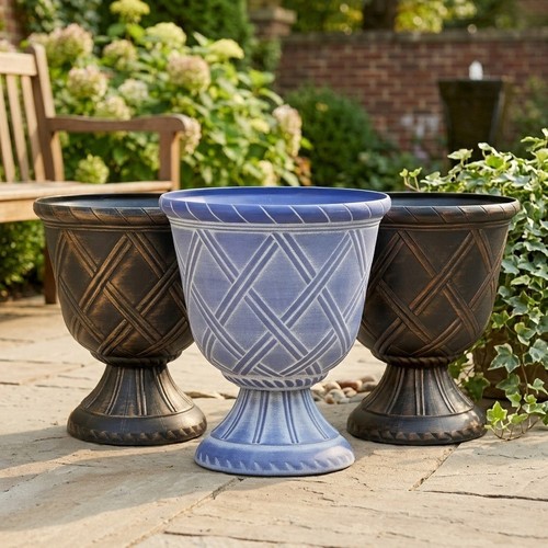 Large round garden urn plant - garden,