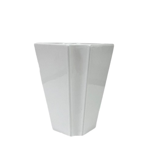 Cream octagonal ceramic flower - octagonal,