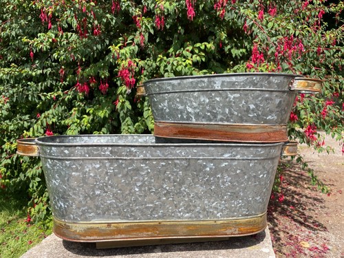 Set galvanised zinc large - galvanised,