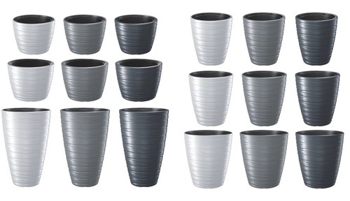 Round tall plant pots - round,
