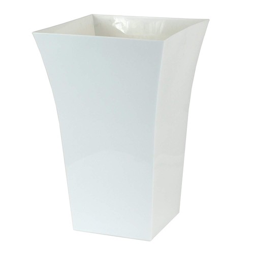 White large plant pot square - large,