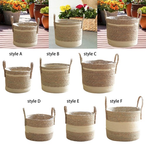 Woven planter basket - basket, flower