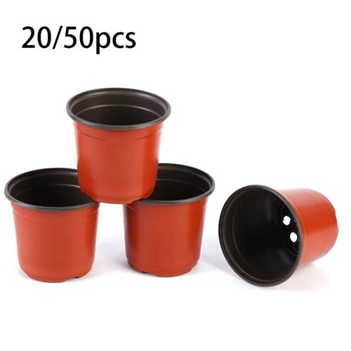 Black plastic plant pots - 1, 2
