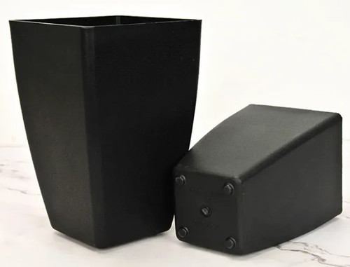 Large black square plant pots - plant,