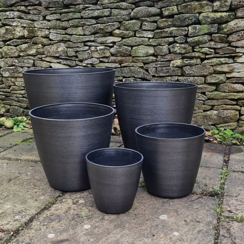 Garden pots outdoors - garden, brushed