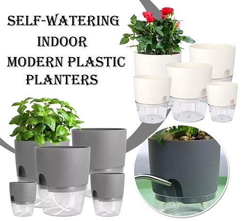 Modern plastic planter indoor - plastic,